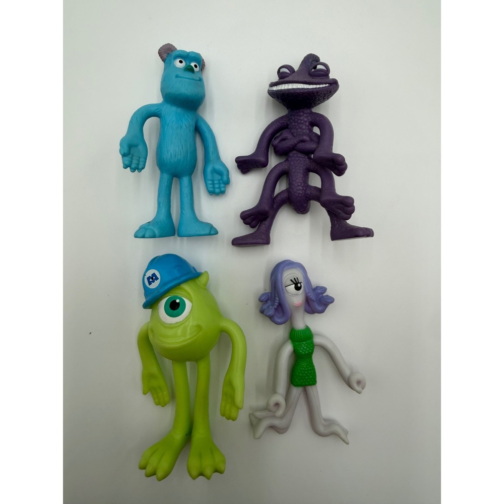 Disney Pixar Monsters Inc bendable Kellogg Figures Lot Sulley Mike Randall Celia